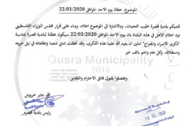عطلة يوم الاحد الموافق 22/03/2020 بمناسبة ذكرى الاسراء والمعراج