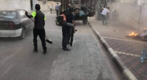 حملة نظافة في منطقة الحي الغربي بالتعاون بين بلدية قصرة و نادي اتحاد قصرة الرياضي