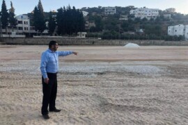 جولة تفقدية لرئيس البلدية السيد محمد جابر لمتابعة سير العمل في ملعب بلدية قصرة
