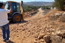 فتح طريق راس القناة من قبل بلدية قصرة